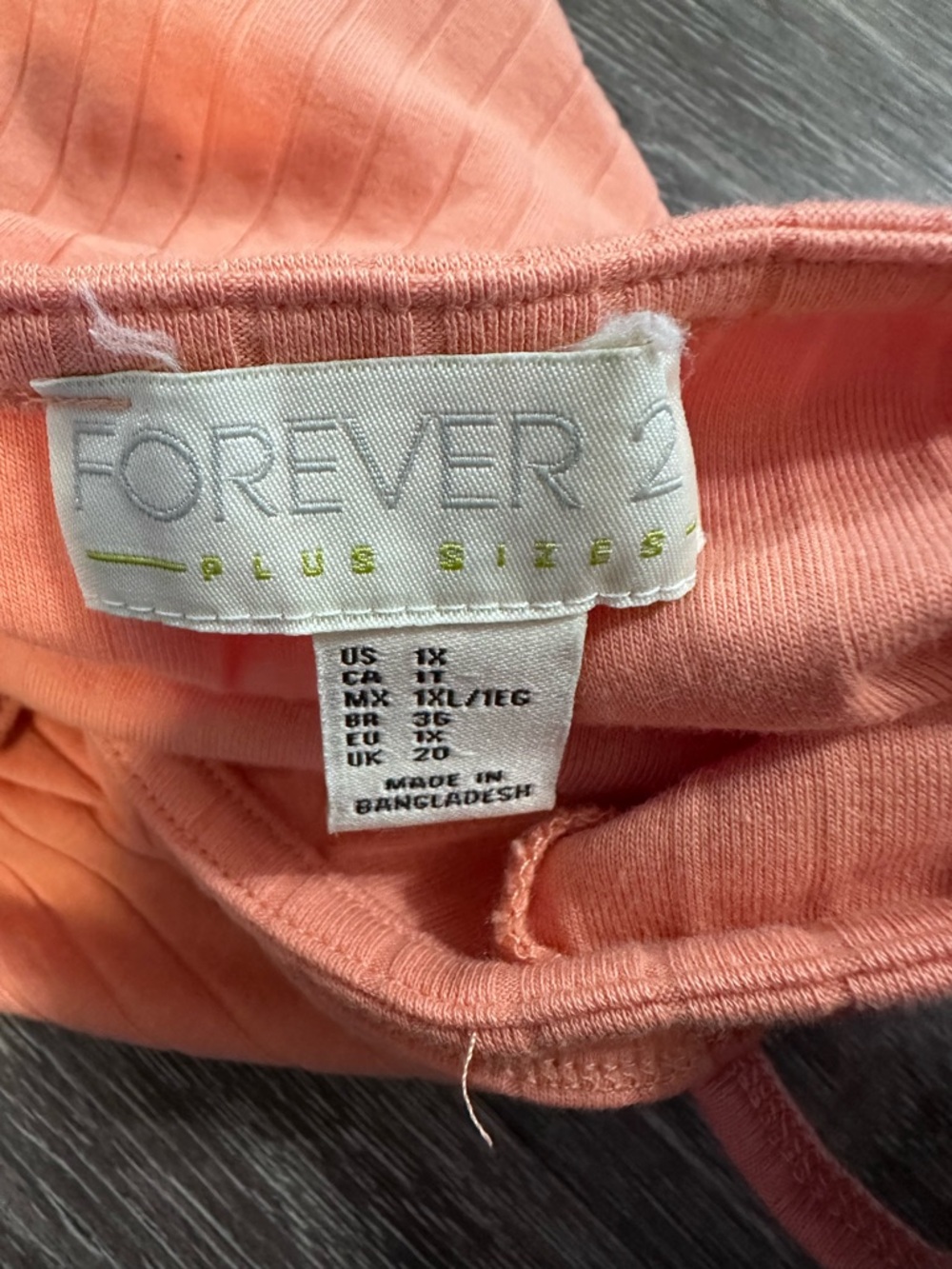 Forever 21 Coral Ribbed Tank Dress - Picture 4 of 4